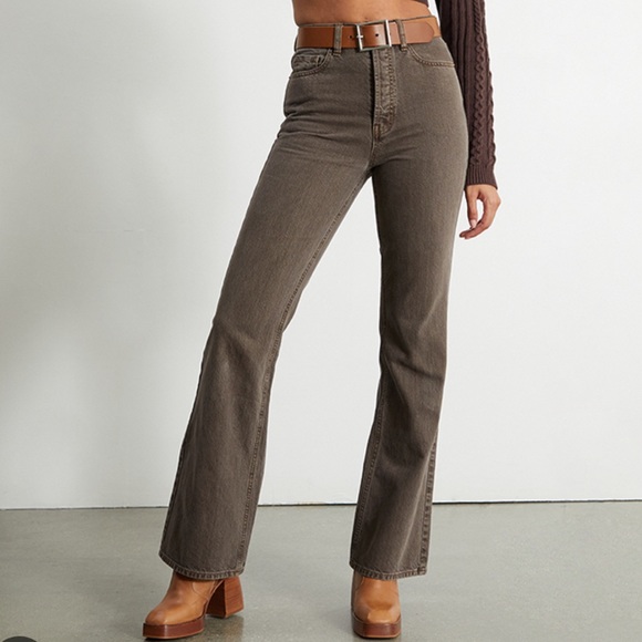 PacSun Brown High Waisted Bootcut Jeans - Picture 3 of 6